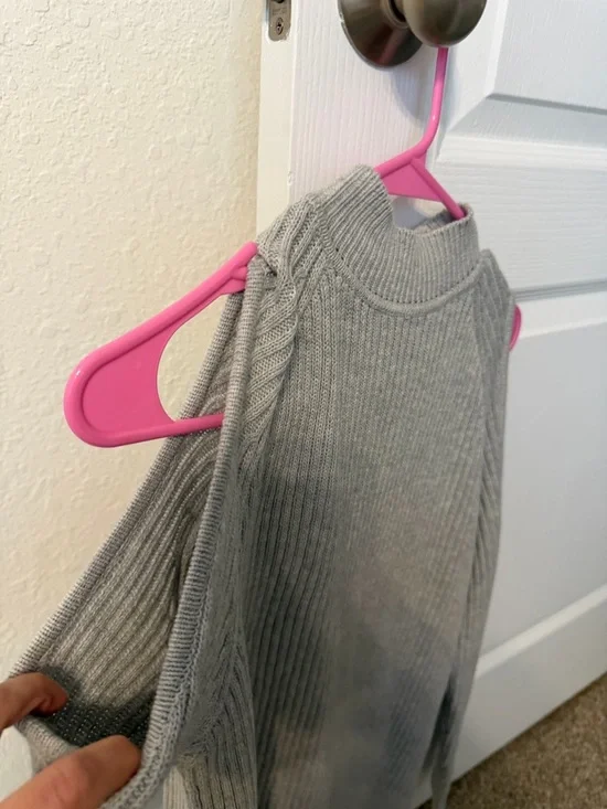 Off-Shoulder Ribbed Sweater, XS - Picture 6 of 6